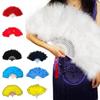 Folding Feather Fan Handheld Fairy Fan Children Adult Costume Wedding