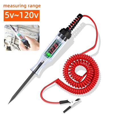 6V-90V DC Auto LKW Spannung Stromkreistester Digitalanzeige Lange Sonde Stift Glühbirne Automobil Diagnosewerkzeuge Autoreparatur