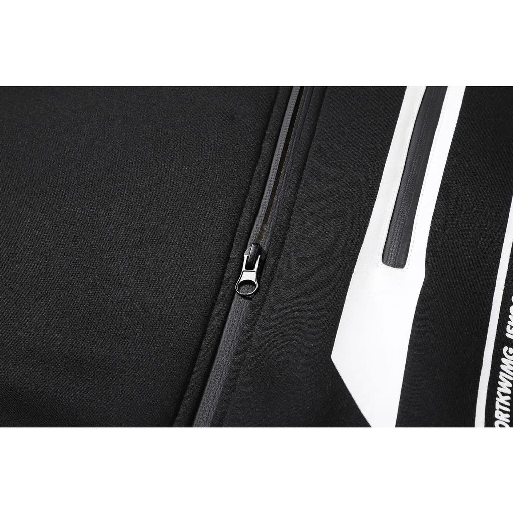 Hettejakke i lammeull for menn, høst og vinter med tykk fleecehette-cardigan, avslappet varm jakke