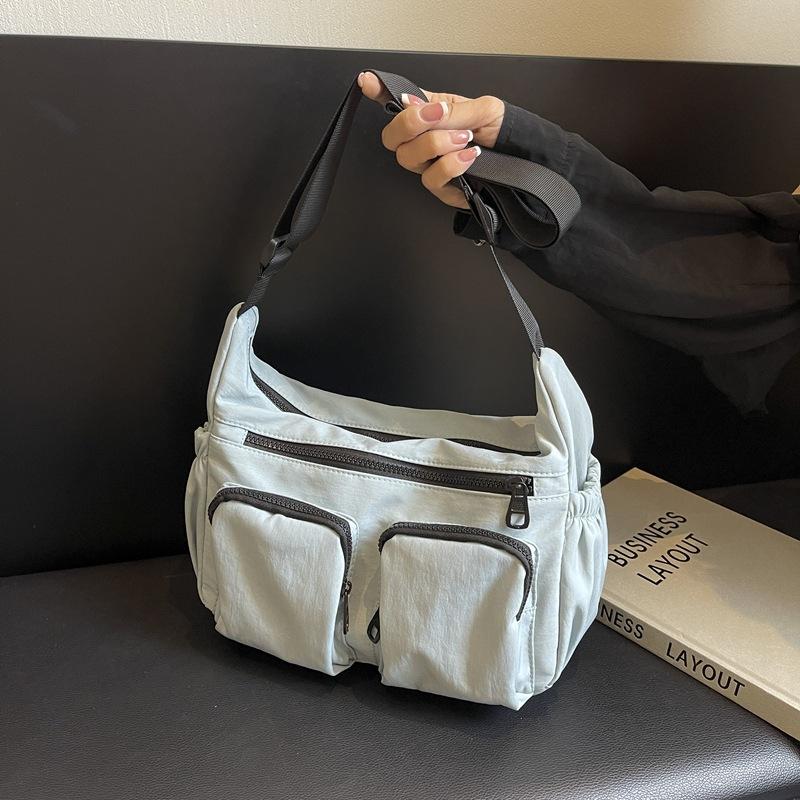 Casual bag women's 2025 new summer oblique span bag popular fashion shoulder bag large capacity class bag