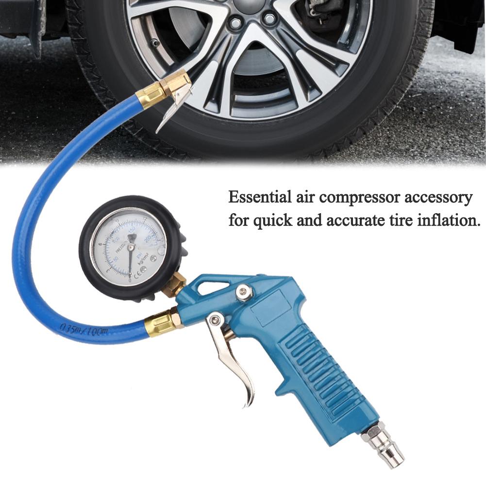 Car Truck Motorcycle Tyre Tire Air Pressure Inflator Gauge Meter Tester Manometer