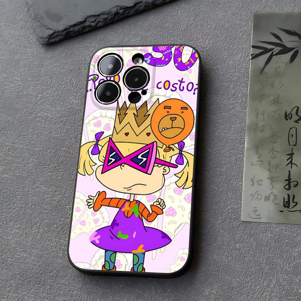 R-Rugrat Chuckie A-Angelica Phone Case Funda For Iphone 13 17 16 11 15ProMax 14 12 Pro Xs Max Mini Xr X 7 8 6 6s Plus Covers