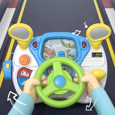 Simulations-Lenkrad-Spielzeug mit Musik und Licht, sensorisches Vortäuschen von Autofahren für die Vorschule