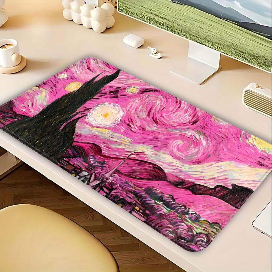 

rubber Mouse Pad Game Console Pad Keyboard Mouse Pad office Pad Computer Laptop Pad Desk accessories Van Gogh Oil Painting 220x180x2mm