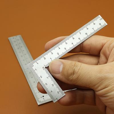 Precision L-Shaped Ruler Double-Sided High Accuracy Scale Multifunctional Corner Measuring Tool Leather Crafting DIY Project.