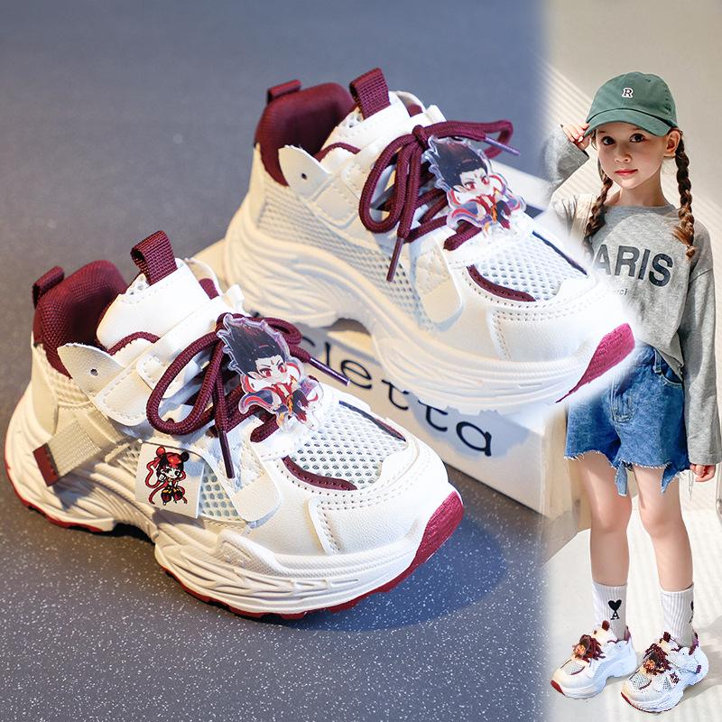 Cartoon Nezha popular all-match spring and summer new breathable all-match boys and girls casual sports shoes dad shoes