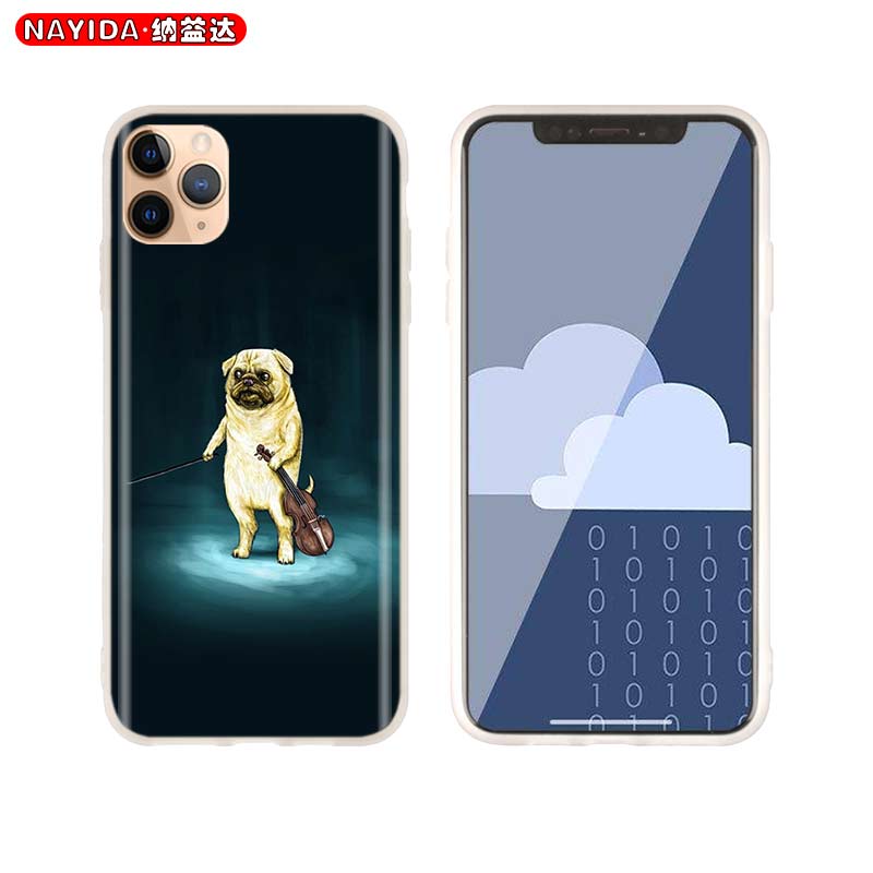 Husa din silicon moale pentru iPhone 13 11 12 Pro X XS Max XR 6 6S 7 8 Plus SE Mini Husa Cute Pug Dog