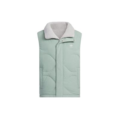 Originals M1 Daunenweste 600er Füllung Colorblock Logo Wendbar Sportweste Herren Westen Silbergrau Grün IM8439