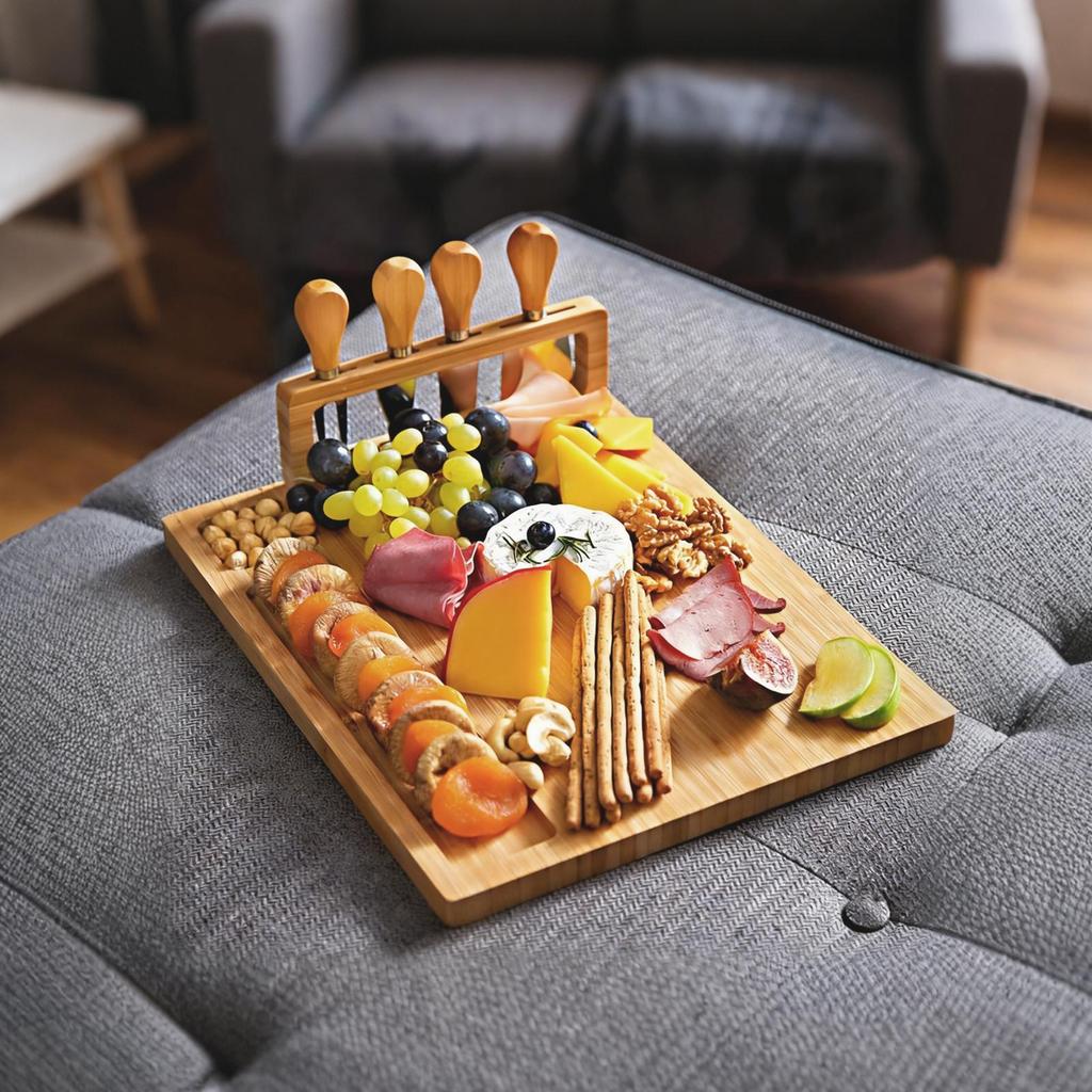Käse Servierbrett Vorspeisen Fleischplatte Partyzubehör Charcuterie Tablett Käseplatte Für Süßigkeiten Snack Dessert Obst Innen
