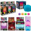 Schylling NeeDoh Complete Fidget Toy Super , Popsicle/Jellyfish/Ice Cube/Fuzz Ball Slow‑Rebound Squish Toys for Kids & Adults