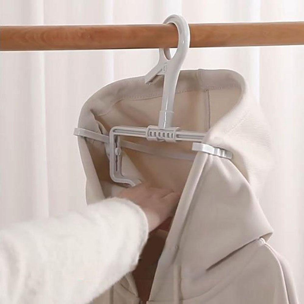 2Pcs Plastic Folding Hoodie Hanger Windproof Clothes Hangers High-neck Sweater Hanger  for Home