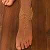 European and American foot jewelry, multi-layer metal chain anklet, personalized retro coin set, spot anklet exaggerated