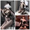 Sex Stockings Sexy Women's Pajamas Hot Flirting Passion Midnight Charm Open Crotch Free One-piece Lace Mesh Socks Women