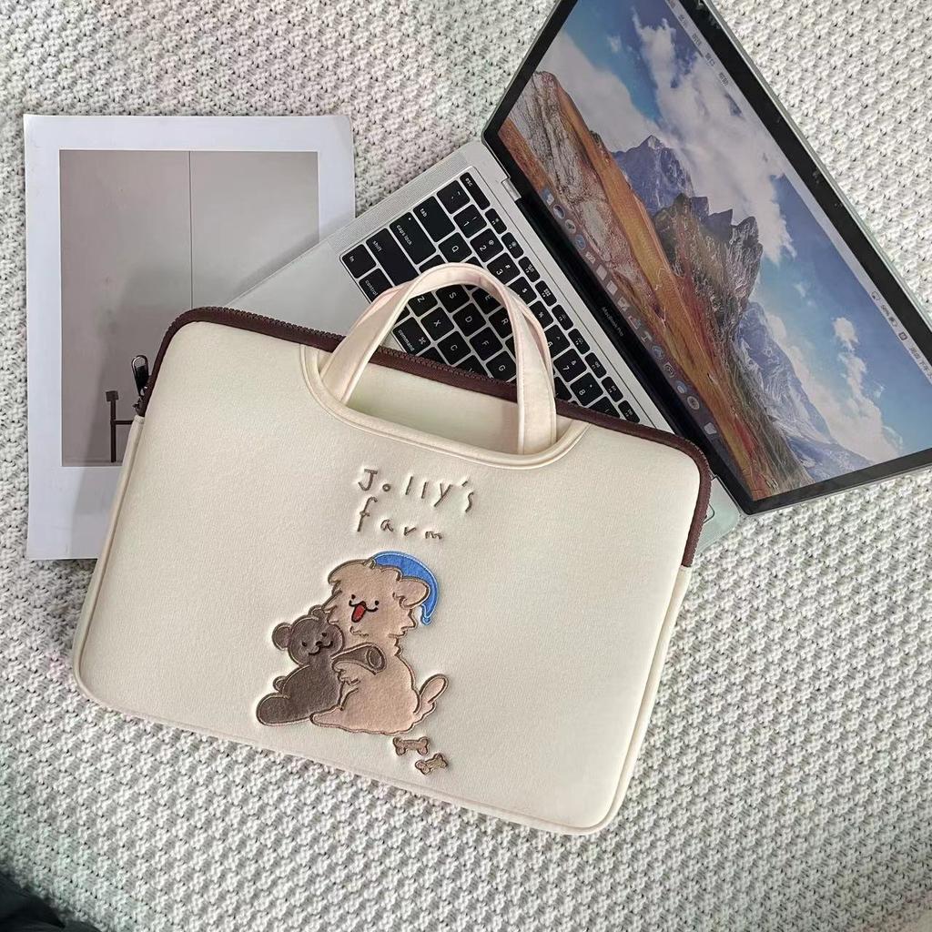 Cute Laptop Bag For Macbook Air 13.3 13.6 15.3 Pro14 15 16 Dell Huawei Samsung LG 15.6 Ipad Air6 Pro11 12.9 13 Inch Tablet Pouch