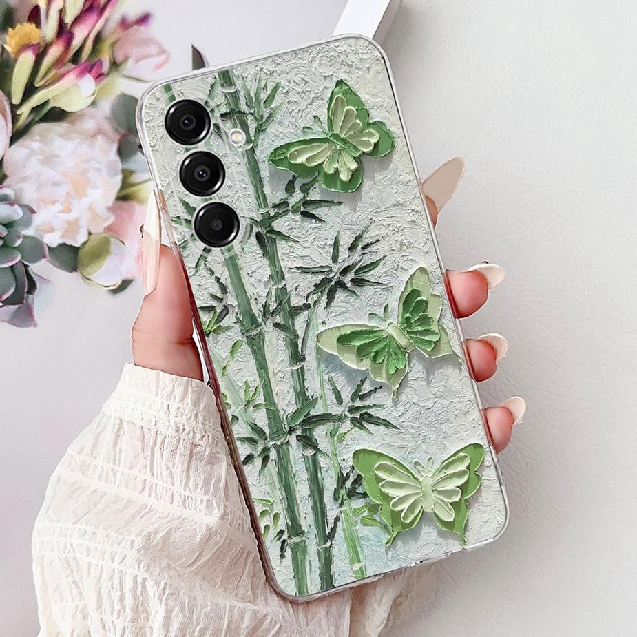 For Samsung Galaxy A17 5G Case SM-A176B New Cat Butterfly Painted Cover Soft Slim Phone Case For Samsung A17 A 17 5G Fundas Bags