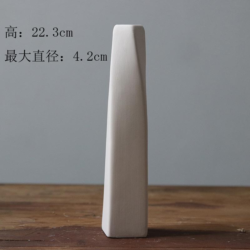 Unglazed Ceramic Vase Nordic Minimalist, Creative DIY Pottery for Home Decor, White Bisque Flower Holder Photo Prop