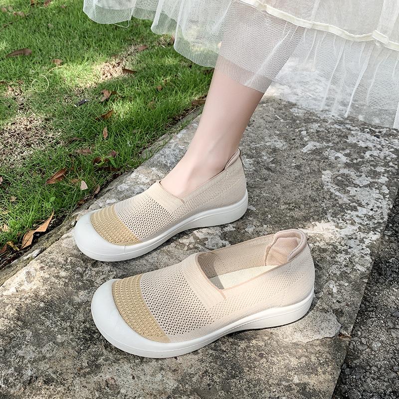 2025 summer flat shoes, lightweight and comfortable casual shoes, breathable mesh shoes, fashionable and versatile