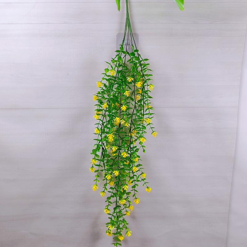 Verdor Montado en la Pared: Enredadera de Flores Artificiales Larga y Hojas Decorativas para Espacios Interiores/Exteriores