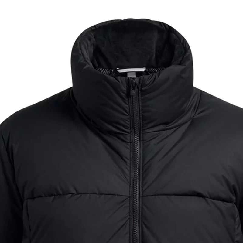 Under Armour ColdGear Limitless Solid Color Outdoor Casual Sports Zipper Stand Collar Warm Puffer Jacket Women Jackets Black 1384648-001