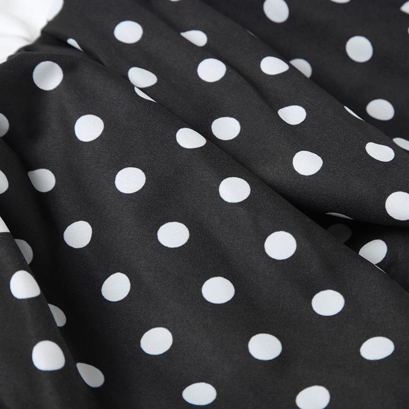 Casual Polka Dot Bud Skirts Fashion Contrast Color Gentle Sweet Mini Skirts For Girls Cute Elastic Waist Bottoms Spring