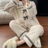 Shop Women S Ribbon Coral Fleece Winter Pajama Set Won wSet Wfl6nbi