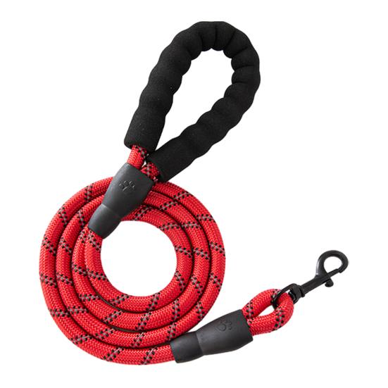 Leash Heavy Duty Nylon Rope Leash 5Ft 6.5Ft 10Ft Leash with Padded S красный
