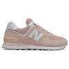 New Balance 574 Synthetic Leather Cushioning Low top Running Shoes Women's Pink White B Width (Unisex) Running Shoes WL574OAB