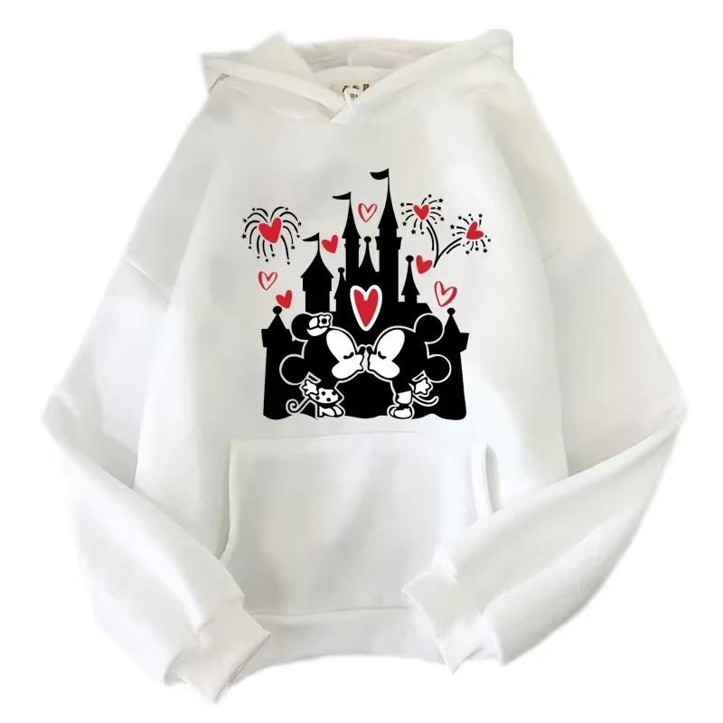 

Disney Cartoon Mikey Print Hoodie Harajuku Autumn and Winter Hooded Jumper Clothing Fashion Casual O-neck Men Women Sweatshirts 3XL