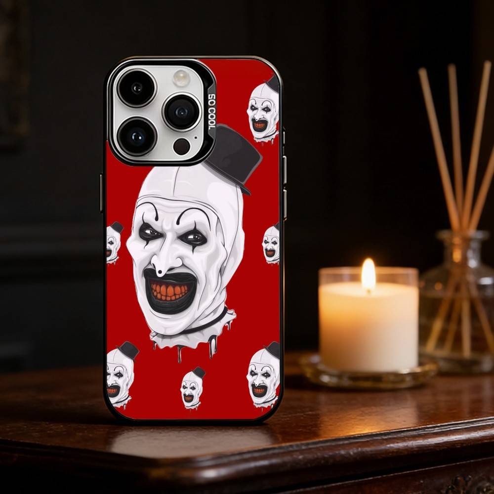 Art the Clown horror T-Terrifier Phone Case Color Silver Shell For IPhone 17 16 15 14 13 12 11 Pro Max Plus