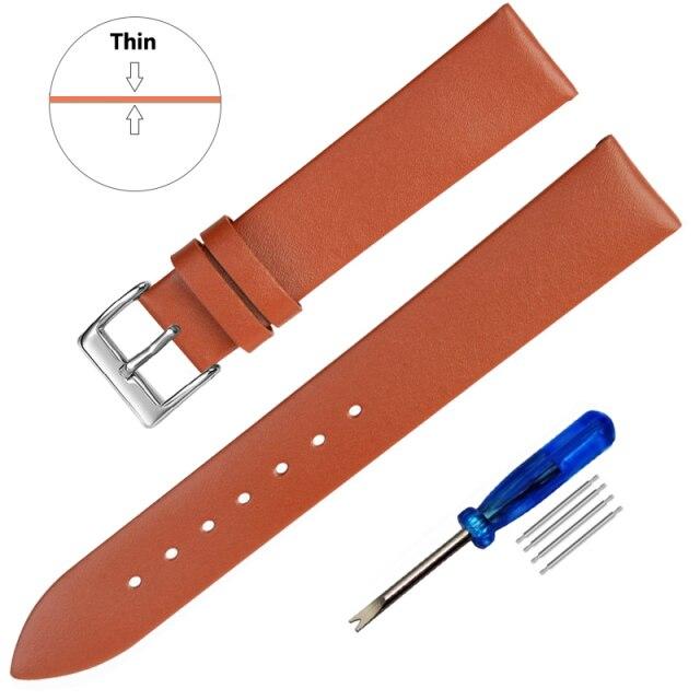 

Тонкие ремешки для часов из натуральной кожи, ремешок для часов 12 мм/14 мм/16 мм/18 мм/20 мм 22 мм ремешок для часов 16mm