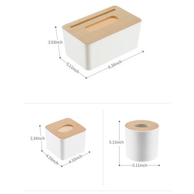 Distributeur de serviettes en papier, boîte à mouchoirs en bois, porte-couvercle, comptoirs de salle de bains, boîte à mouchoirs de toilette, maison