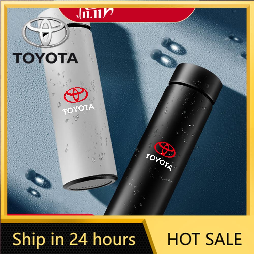 Toyota 2026 Nya Navkapslar 500ML Rostfritt Stål Intelligent Temperaturvisning LED Termosmugg Toyota 4runn Bilklistermärke