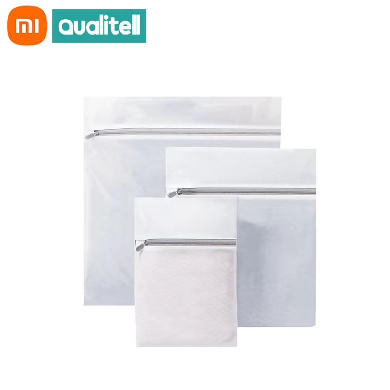 

Xiaomi Youpin Qualitell Высококачественная сумка для стирки белого цвета 3 шт./пакет для предотвращения спутывания, уменьшения износа, стирки и сушки
