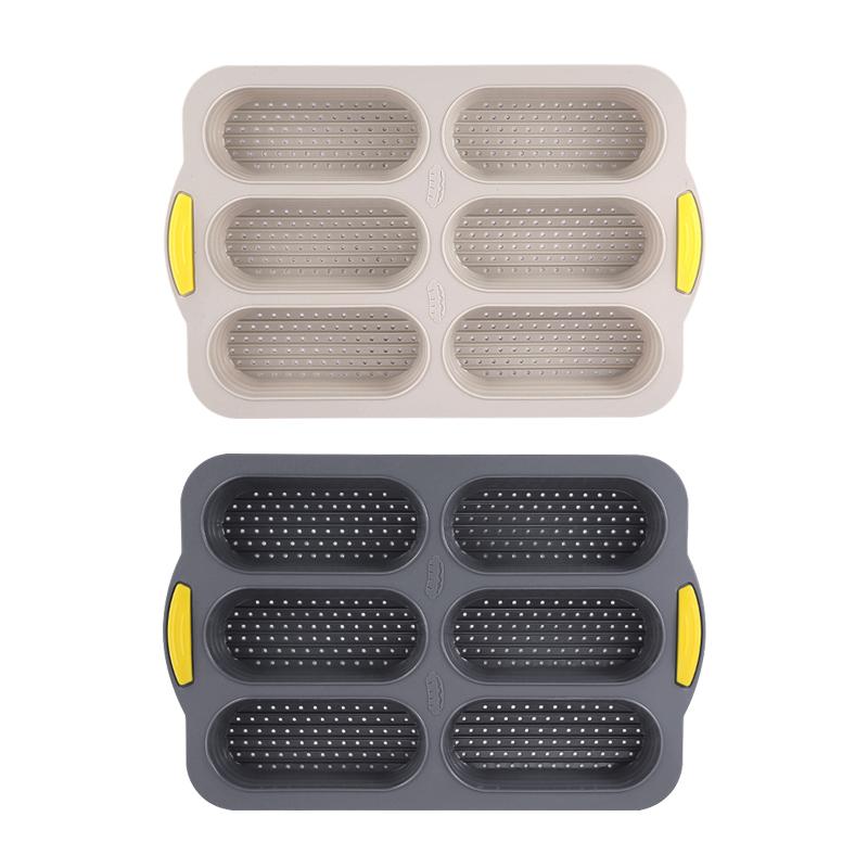 Silicone Baking Mould Hamburger Bun  Dog Baguette Waffles Silicone Mold Foldable Bread Pan Heat Resistance DIY Kitchen Tool