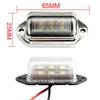2PCS 6 LED Car License Number Plate Light For SUV Truck Trailer Van Tag Step Lamp White Bulbs Car Products License Plate Lights License Plate Lights