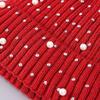 Specially for European and American winter knitted hats, fleece thickened thermal pullover hats, fashionable pearl belt diamond hats