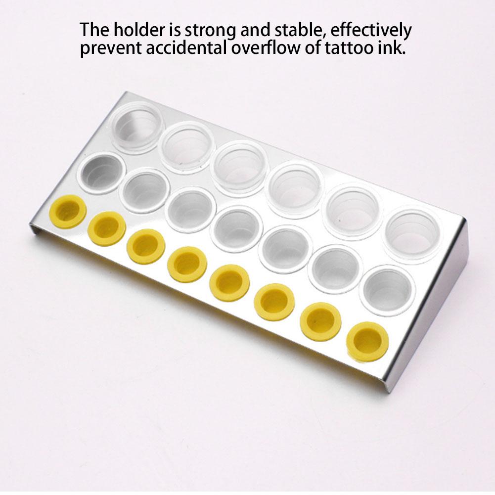 Tattoo Ink Cup Holder 21 Holes Stand Rack Pigment Container Tattoo Kit Accessory