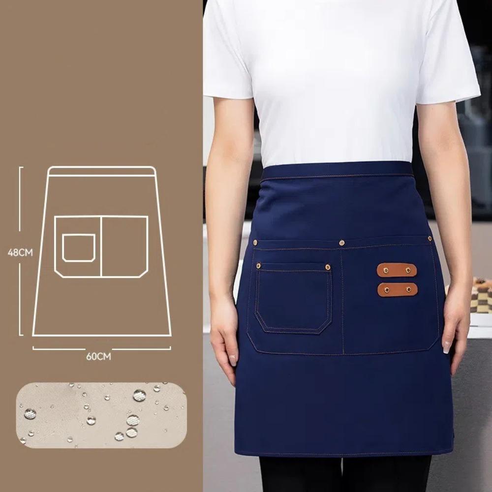 Waterproof Staff Apron Short Waiter Uniform Kitchen Half Apron Coffee Shop Hotel Chef