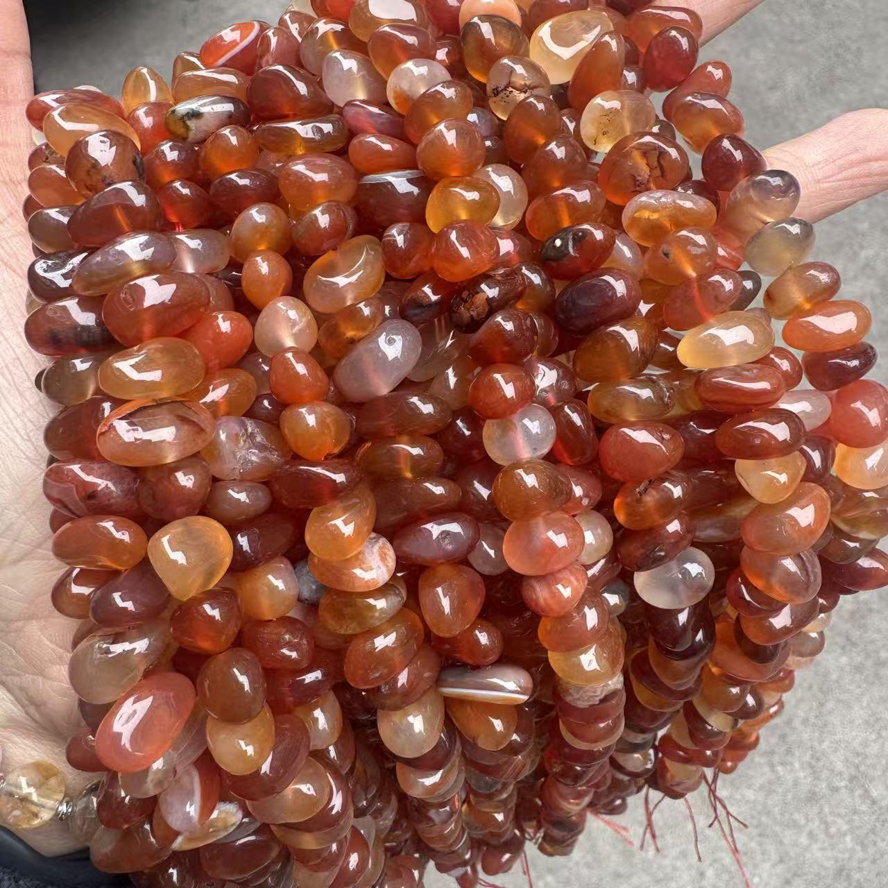Red Agate Carnelian Irregular Beads for DIY Jewelry Clothing Accessories