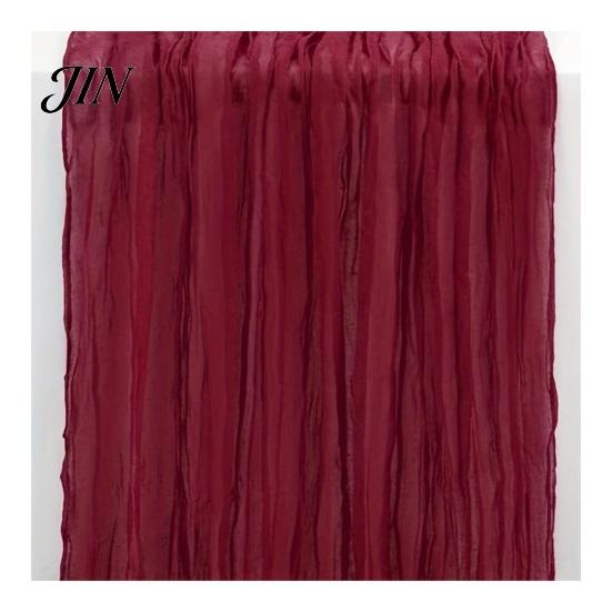 Stevig Genaaide Tafel Runner Kaasdoek Runner, Boho Rustiek Gaas Gekreukt Boerderij Stijl Elegant Doorzichtig voor Bruiloft Feest Babyshower Verjaardag Huisdecoratie