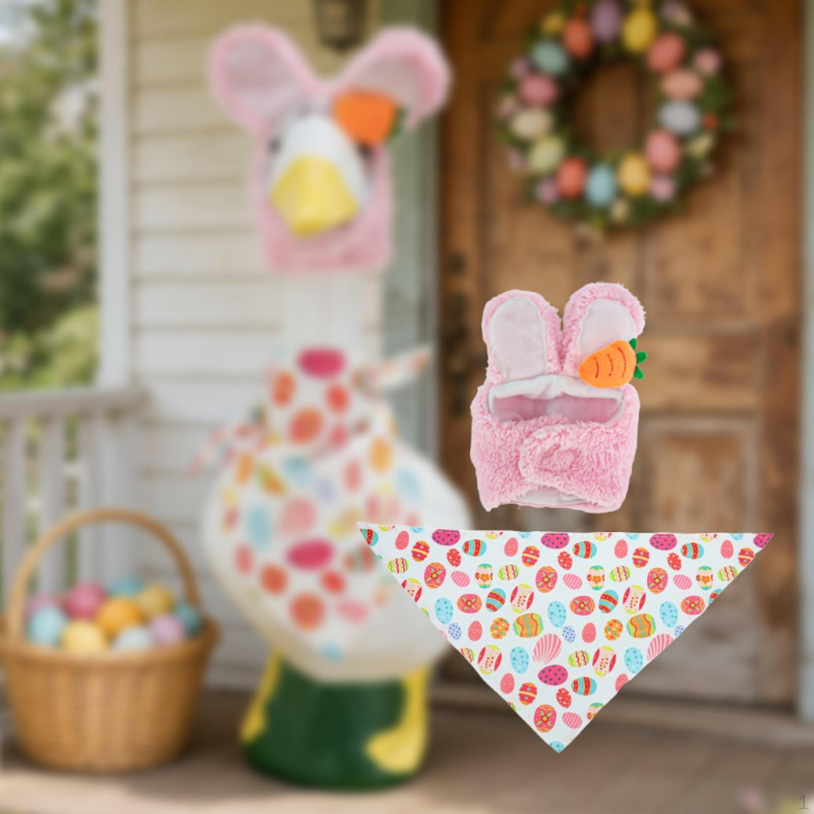 

Пасхальный Гусь для Крыльца для Статуи 23 Костюм Газон Патио розовый