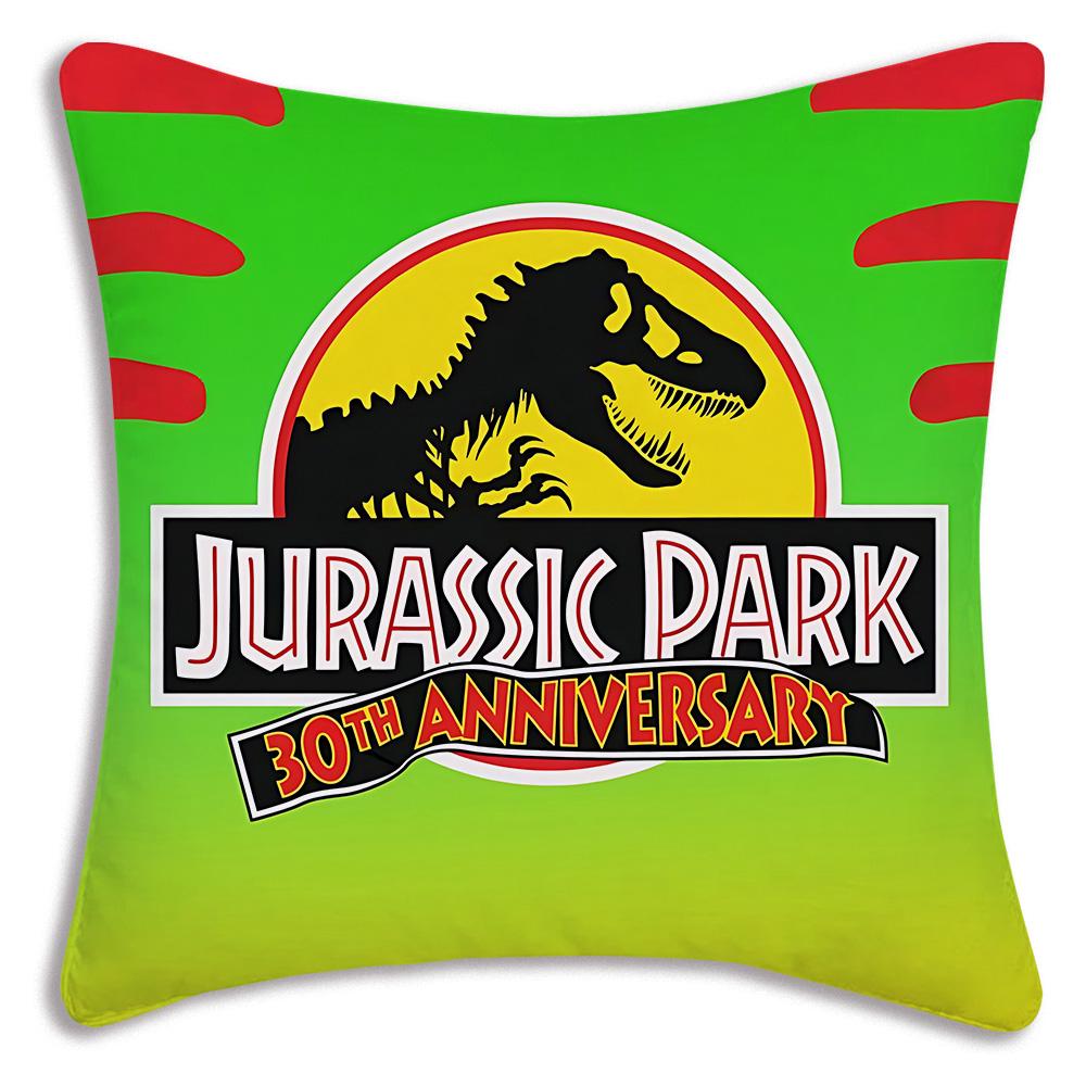 Cute Dinosaur Jurassic P-Park Pillow Covers Cartoon Sofa Decorative Home Double-sided Printing Short Plush Cute Cushion Cover