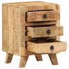 Szafka Nocna 37X32X50 Cm Drewno Lite Surowe Mango