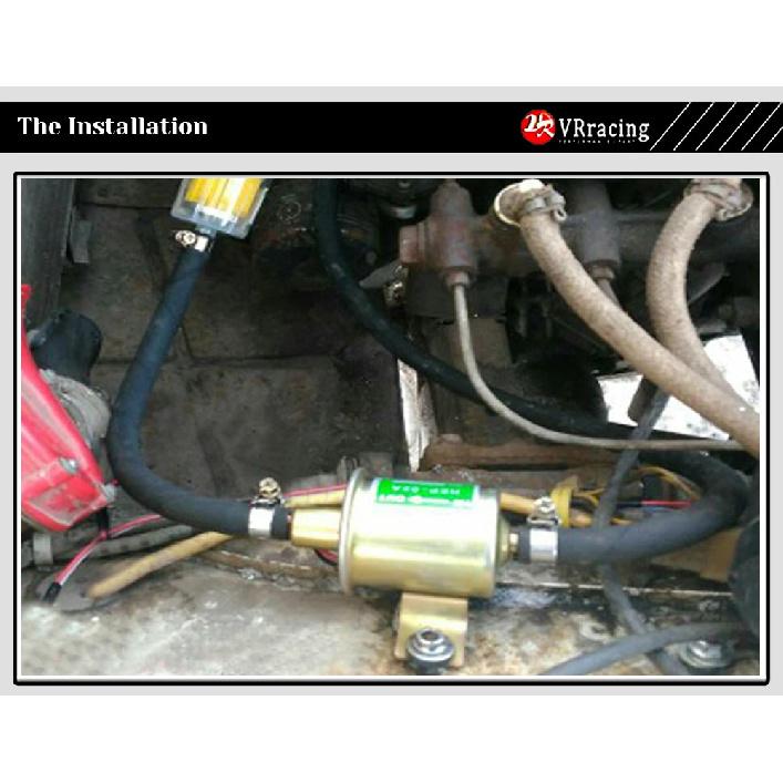 Universal 24V Electric Fuel Pump Low Pressure Bolt Fixing Wire Diesel Petrol HEP-02A For Car Carburetor Motorcycle ATV Gold