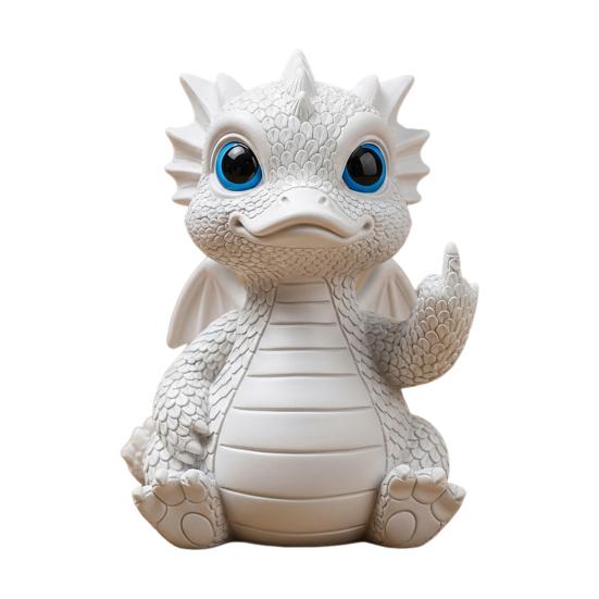Dragon Duck Figurine Middle Finger Dragon Statue Desk Buddy Sassy Flip-off Duck Dragon Prank Gift