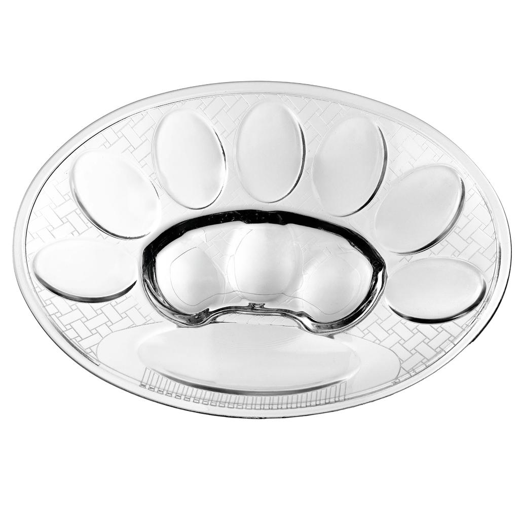 KADAX Talerz Talerzyk Na Jajka Półmisek Szklany 10 Jaj Podstawka Wielkanoc 22cm