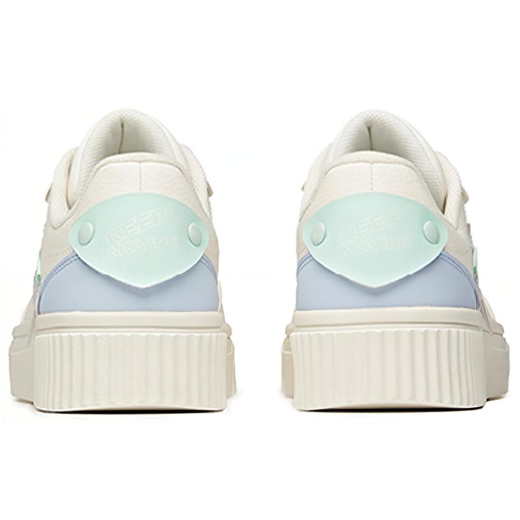 Anta Life Collection Slip Resistant Abrasion Resistant Low top Skateboard Shoes Women's White Blue 922228021-2