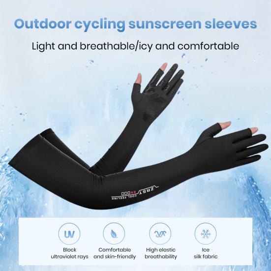 1 pár návleků na ruce s ochranou proti slunci odolné proti UV záření Prodyšné, super měkké elastické, chladivé, kompresní návleky na paži, prodyšné, letní rukavice
