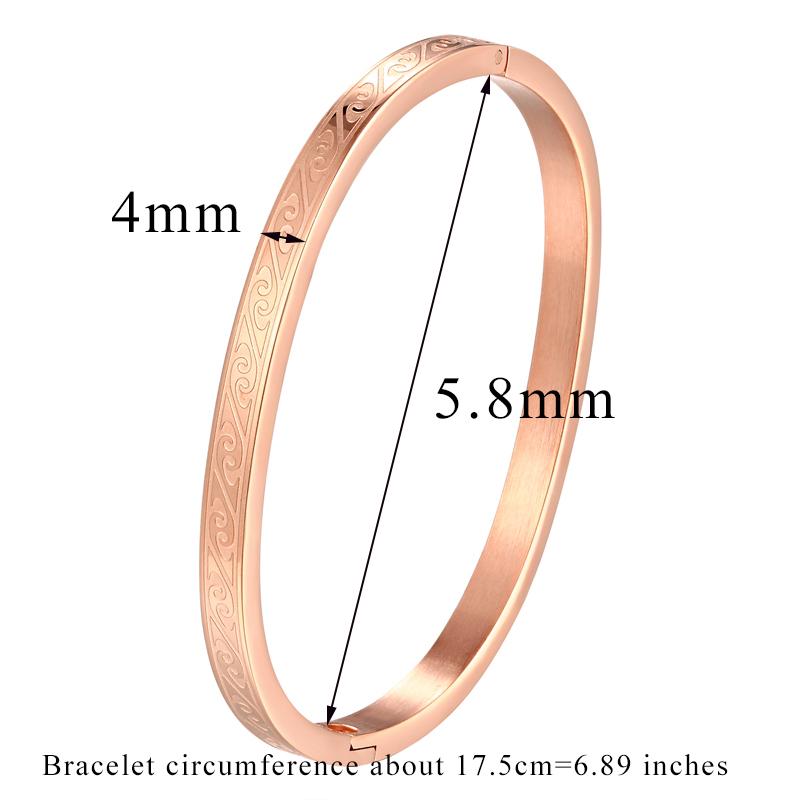 5cm Small Size Kids Bangle and 5.8cm Diameter Mother Bangle Stainless Steel High Quality Jewelry Gold Color Bracelet Wholesale