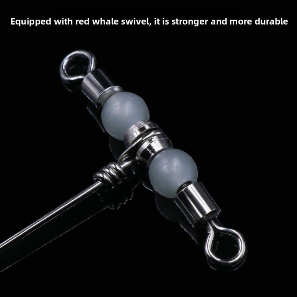 5pcs Luminous Beads Fishing Swivels Barrel Design Lure Fishing Barrel Swivel Lure Fishing